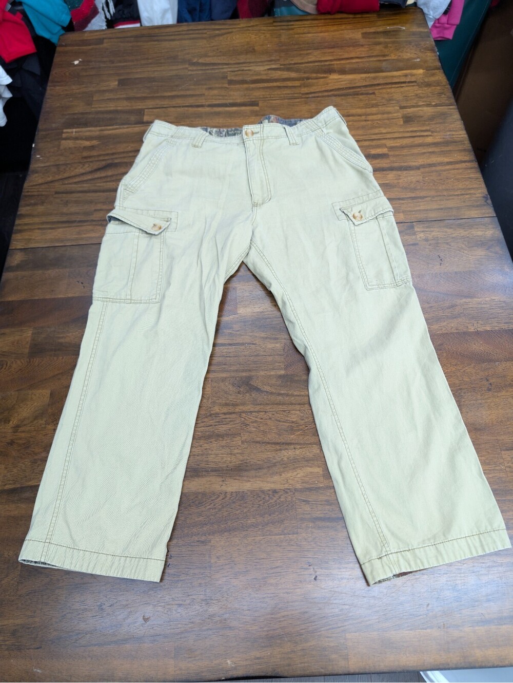 Men's Camop Khaki Cargo Utility Pants Size 36x29